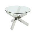 thumbnail image 4 of Home Square 2-Piece Set with Round Glass Cocktail Table & Lamp Table in Clear, 4 of 7