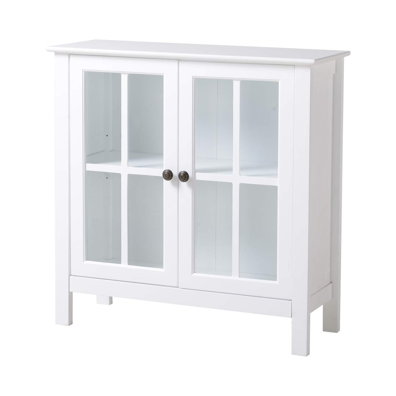 White Wood Two Pane Glass Doors Corner Kirklands