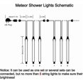 thumbnail image 3 of Christmas Lights Outdoor Tree Snowfall LED Dripping Icicle Falling Star Lights 12 Inch 8 Tubes, Meteor Shower Falling Rain Lights for Christmas Decoration, 3 of 4