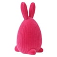 thumbnail image 4 of Figura de conejo de Pascua flocado, linda decoración para fiestas, suministros creativos de mesa. Rosa oscuro, 4 of 9