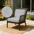 thumbnail image 2 of Outdoor Patio Cushion Covers 4 Pack Black Stripe Patio Chair Cushion Covers with Ties and Zipper Vertical Striped Waterproof Outdoor Seat Cushion Covers for Patio Furniture 20"x18", 2 of 9