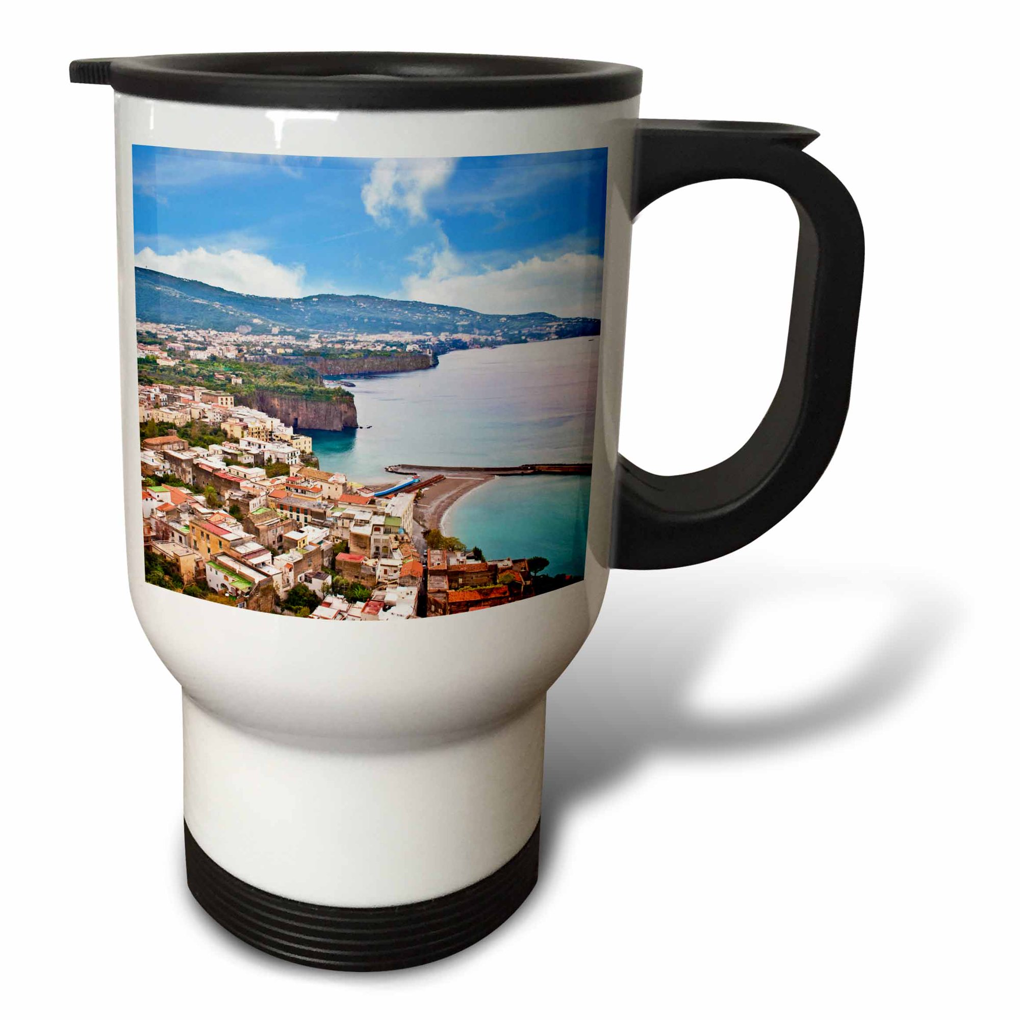 3drose, Italy, Tyrrhenian Sea, Sorrento, Gulf of Naples - Eu16 Mgl0088 - Miva Stock, 14oz Stainless Steel Travel Mug