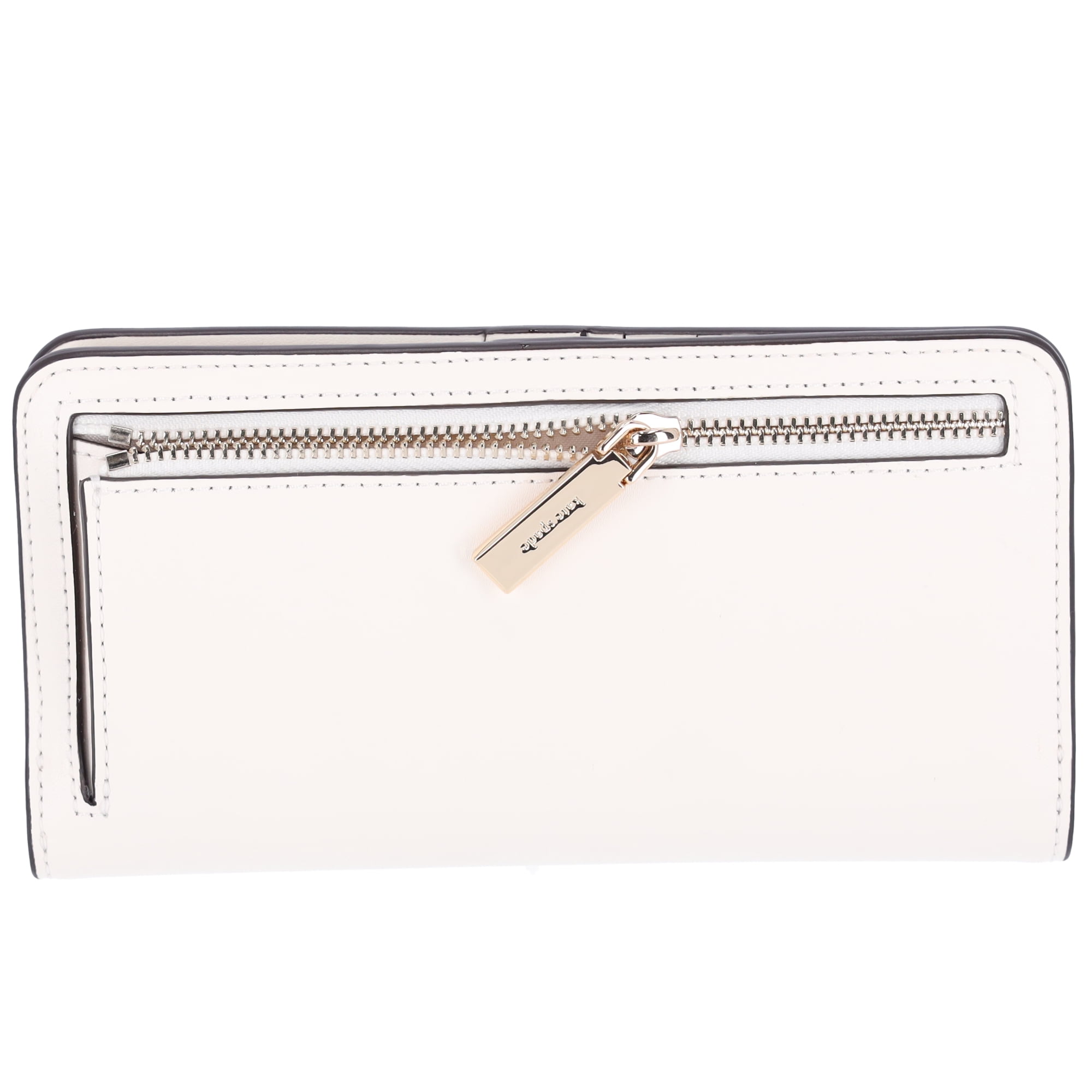 Kate Spade New York Coffee Break Large Slim Bifold Wallet Leather Cream Multi
