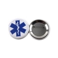 thumbnail image 2 of Star of Life EMS Medical Ambulance Symbol Pinback Buttons - 2.25 Inch Round - 5 Pack, 2 of 2