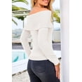 thumbnail image 2 of Suéter PRETTYGARDEN Mujer Hombros Descubiertos Manga Larga Blanco XL, 2 of 8