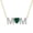 Green - Emerald, variant on Everly Women's "Mom" 1 CT TGW Created Ruby and Diamond Rose Gold Flash Plated Sterling Silver Necklace