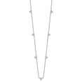 thumbnail image 2 of Finest Gold Sterling Silver Rhodium-Plated Polished CZ 5 Stations Necklace, 2 of 4