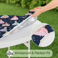 thumbnail image 5 of Dark Blue Little Princess Pattern Round Fitted Tablecloth with Elastic Edge,Dining Table Cover Waterproof,Outdoor Round Tablecloth for Camping,Dining,Indoor and Outdoor, 5 of 7