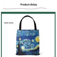 thumbnail image 5 of Bolso de lona, bolso de hombro informal para mujer, bolso de algodón reutilizable multiusos para compras de servicio pesado para exteriores, floreciente Feliz Sencillez, 5 of 5