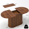 thumbnail image 2 of Extendable Dining Table for Dining Room, Walnut MDF Rectangular Kitchen Table, 2 of 8