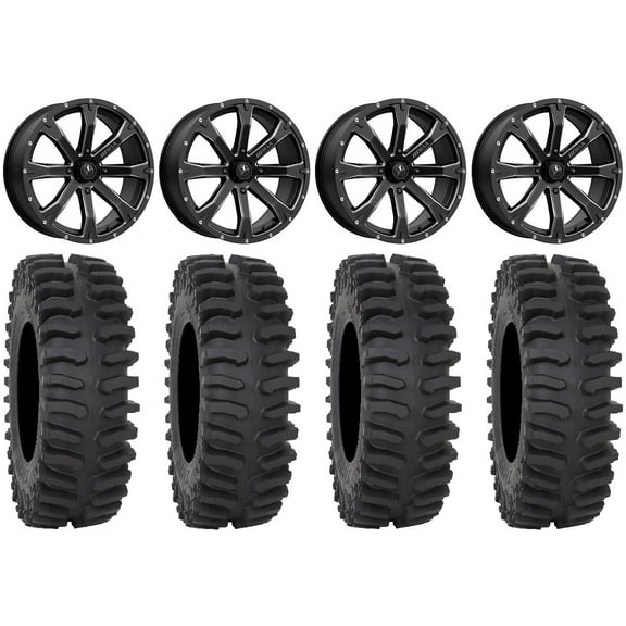MSA Bounty 20" Wheels Black 33" XT400 Tires Kawasaki Teryx Mule