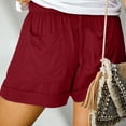 thumbnail image 4 of Vivianyo HD Shorts for Women Summer Clearance Womens Plus Size Comfy Drawstring Casual Elastic Waist Pocket Loose Shorts Pants, 4 of 7