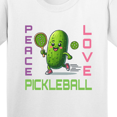thumbnail image 4 of Inktastic Funny Peace Love Pickleball Youth T-Shirt, 4 of 5