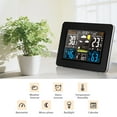 thumbnail image 2 of Carevas Thermometer Hygrometer,Barometer Thermometer Table Weather Station Indoor/ Thermometer Table Clocks Humidity Barometer Thermometer Table Clocks Weather Color Weather Station QINQUAN, 2 of 6
