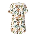thumbnail image 7 of Ratiio Monkeys Swinging from Palms Print Womens Pajama Sets 2 Piece Soft Short Sleeve Top and Shorts Sleepwear Round Neck Pjs Lounge Set, 7 of 7