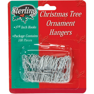 Mini Tree Ornament Hooks 100 count 1 X 1.5 Choose 1 of 3 Different Colors