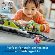 LEGO City Express Passenger Train Set, 60337 Remote Controlled Toy, Gifts for Kids, Boys & Girls with Working Headlights, 2 Coaches and 24 Track Pieces