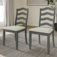 thumbnail image 2 of Castle Place Simple Timeless Wooden Dining Chair, Set of 2, Grey, 2 of 8