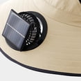 thumbnail image 6 of BRGZLK Boys Cooling Solar Fan Hat Summer 2026 Trendy Quick Drying Adjustable Sun Protection Hats for Outdoor Beige Free Size, 6 of 6