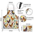 thumbnail image 3 of White Chicken Colorful Spot Pattern Apron-Garden Aprons for Women with Pockets-Cotton Linen Waterproof Kitchen Cooking Gardening Aprons Adjustable for Kitchen,Cooking,BBQ and Salon 33x27 Inch, 3 of 7