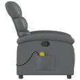 thumbnail image 3 of vidaXL Fauteuil Inclinable de Massage en Similicuir Gris, 3 of 5