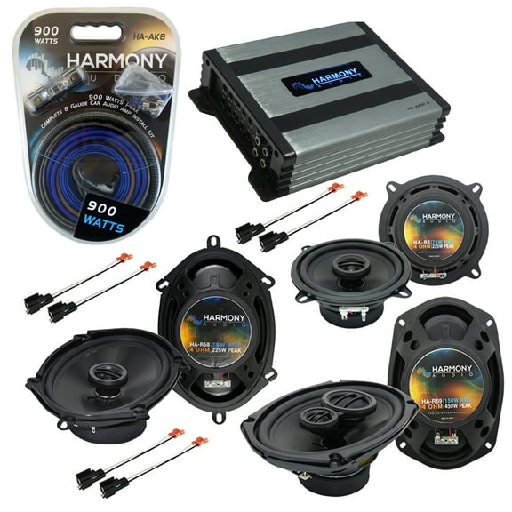 Chrysler Town Country 02-07 OEM Speaker Upgrade Harmony Speakers HA-A400.4 Amp