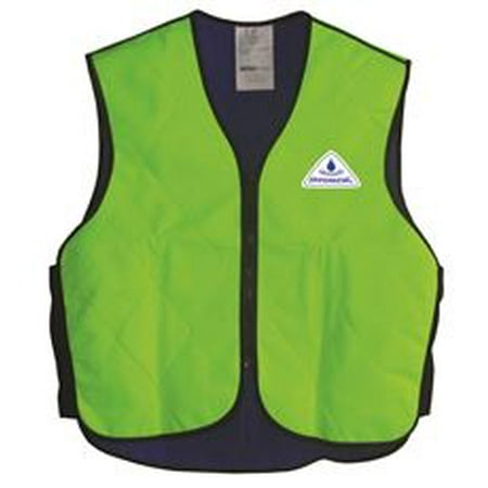 Hyperkewl Evaporative Sport Cooling Vest, Hi-Viz Lime, (Best Cooling Vest For Construction Worker)