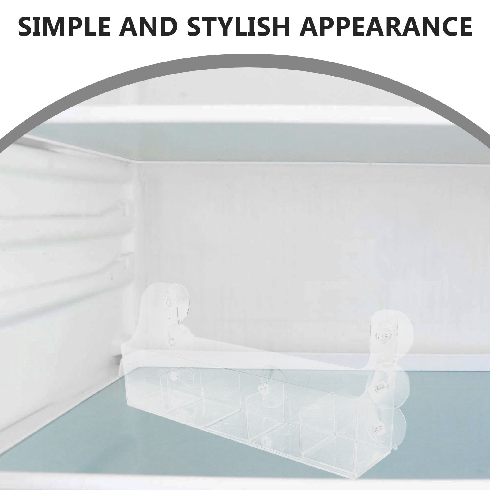 BESTYASH Clear Acrylic Fridge Shelf Organizer with Strong Cups for Kitchen Storage and Refrigerator Organization