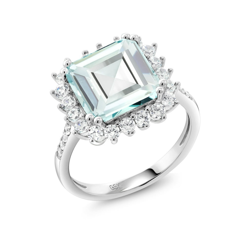 Gem Stone King Gem Stone King 925 Sterling Silver Sky Blue Simulated