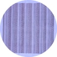 thumbnail image 1 of Ahgly Company Machine Washable Indoor Round Abstract Blue Modern Area Rugs, 5' Round, 1 of 4