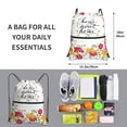 thumbnail image 2 of Easygdp Home Sweet Home Floral Drawstring Backpack Gym Bag,Sport Gym Sackpack,Gym Sack with Side Pocket for Men Women, 2 of 6