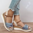 thumbnail image 2 of Mostsola Womens Sandals Summer Espadrilles Platform Wedge Sandals Dressy Ankle Strap Beach Shoes, 2 of 8