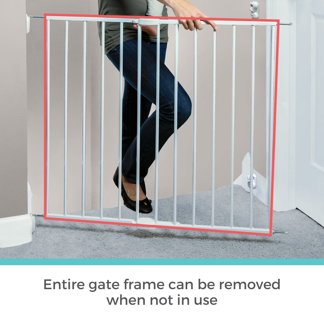 Toddleroo by North States Essential Stairway and Walkway Child Safety Gate, 30" Tall, White