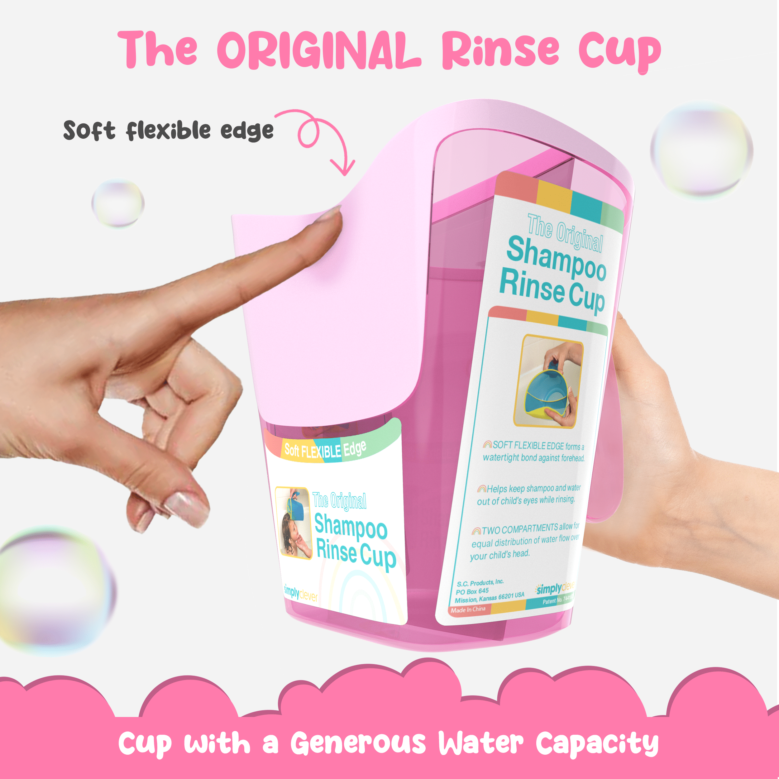 Simply Clever Original Shampoo Rinse Cup with Flexible Panel - 1 pack
