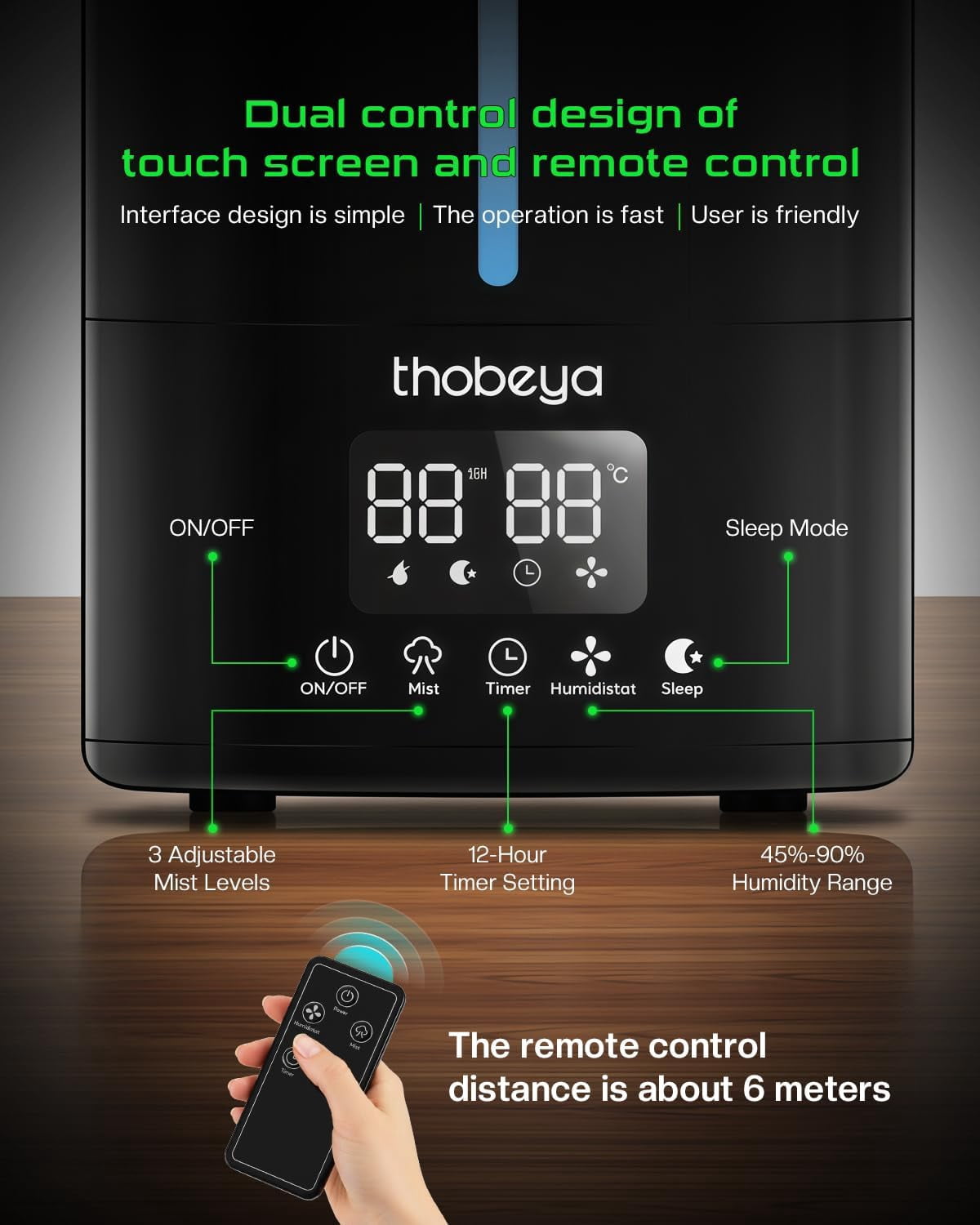 5L Reptile Humidifier Fogger with Timer and Remote Control for Amphibians