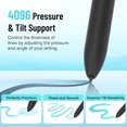thumbnail image 4 of EMR Stylus for Remarkable 2, 4096 Pressure Level & Palm Rejection, Magnetic Digital Pen with Tips and Digital Eraser, for Wacom,  Scribe and More EMR Devices, 4 of 7