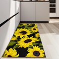 thumbnail image 4 of Black Green Stem Sunflower Pattern Kitchen Rug Mat,Kitchen Runner Rugs Non Skid Washable,Decorative Kitchen Floor Mats for Kitchen,Sink,Laundry,17"X47", 4 of 5
