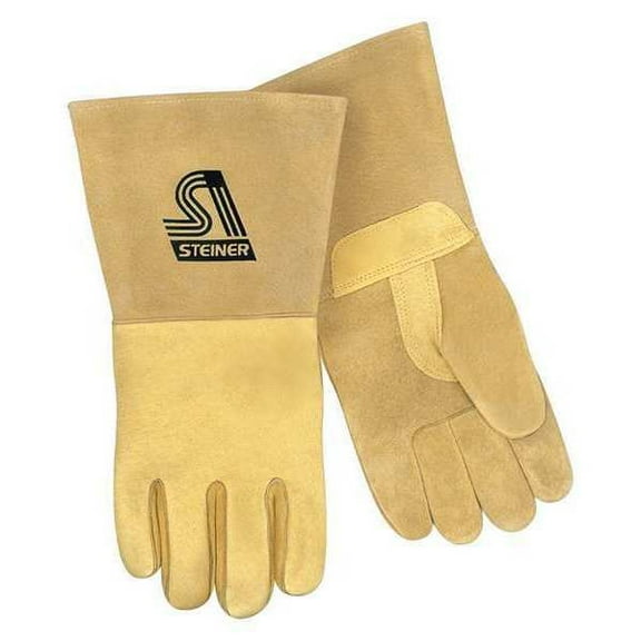 Steiner P750 Pigskin MIG Stick Welding Gloves, Unlined Palm, Thermocore Foam Back, Long Cuff, X-Large