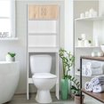 thumbnail image 5 of Better Home Products Ace Over the Toilet Storage Rack in White & Natural Oak, 5 of 9
