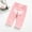 Pink, variant on uublik Pants for Girls Fleece Lined Warmth Solid Colour Elastic Waist Joggers Long Pants