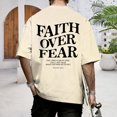 thumbnail image 6 of Ankishi Christian T Shirts for Men Faith Over Fear Crewneck Short Sleeve Summer Religious Cotton Tee Trendy Tops Daily Wear, 6 of 7
