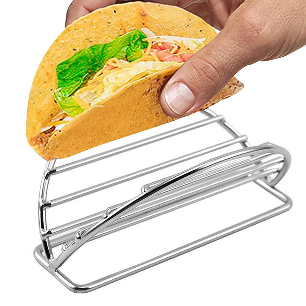 Taco Holders 4 Packs - Stainless Steel Taco Stand Rack Tray Style By Dishwasher And Grill Safe Oven Safe For Baking 15161494
