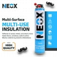 thumbnail image 4 of Neox Closed Cell Spray Foam for Insulation - 6 x 29.6 Oz High-Density Polyurethane Cans, Covers 120 Sq.Ft., Includes Nozzle, (No Spray Gun), 4 of 9