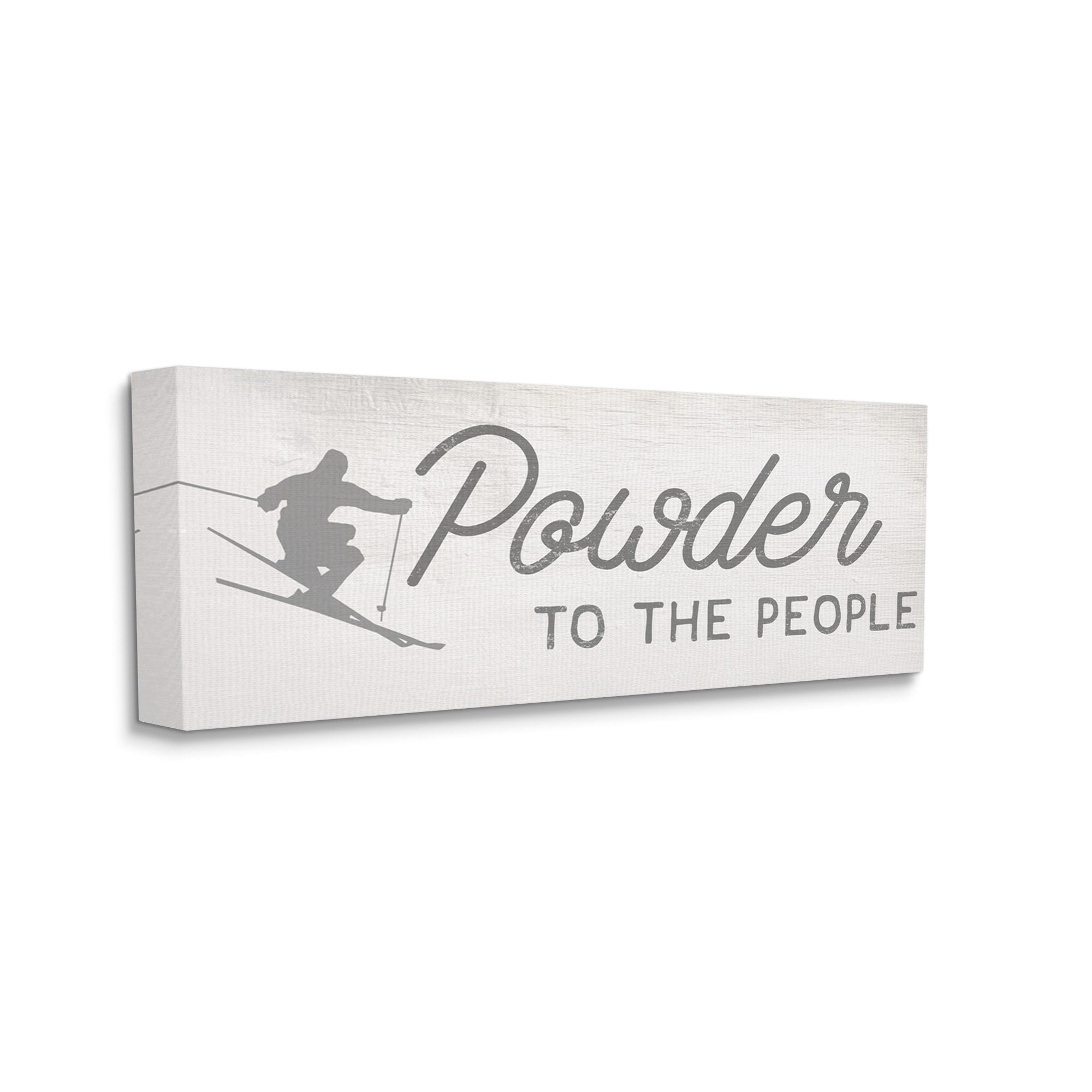 Stupell Industries Powder to the People Phrase Ski Sport Pun, 48 x 20, Design by Daphne Polselli