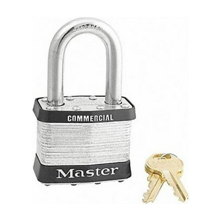 Master Lock Keyed Padlock, 15/16 in,Rectangle,Silver 25KALF