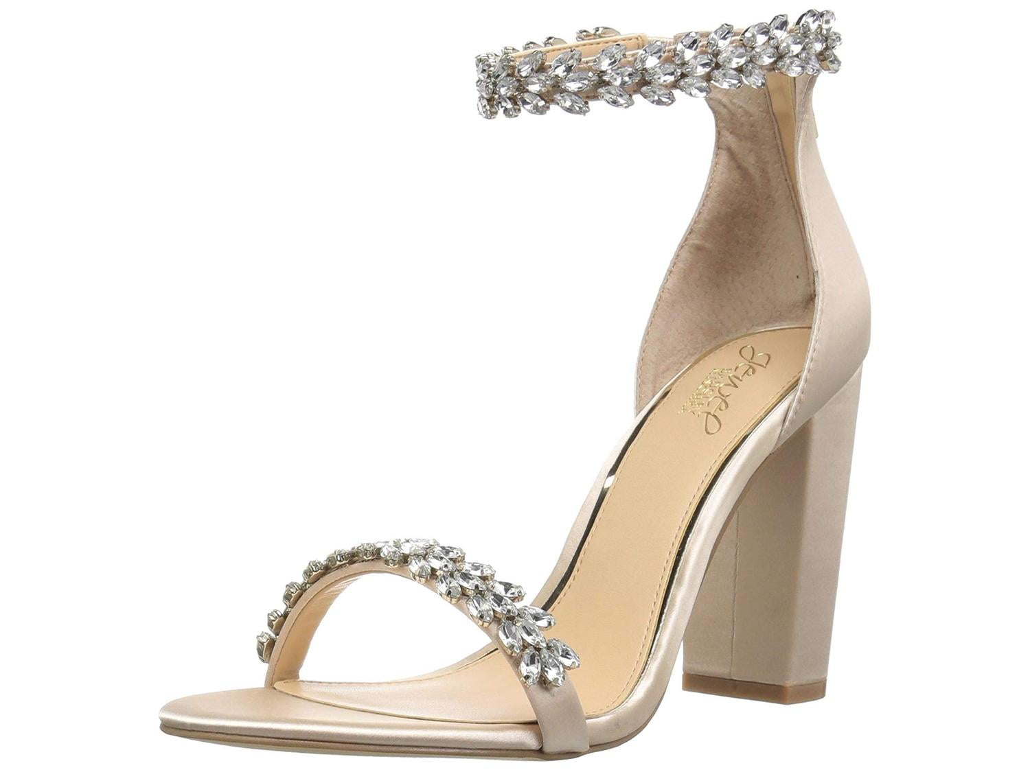 jewel by badgley mischka mayra embellished ankle strap sandal