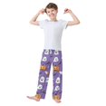 thumbnail image 2 of FORMRS Boys Pajama Pants with Pockets Size 6-8Y Kids Lounge Sleep Bottoms, Halloween Ghosts Purple, 2 of 8