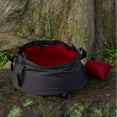 thumbnail image 5 of Outdoor Travel Folding Camping Washbasin Ultra-light Portable Basin Bucket Bowl Sink Washing Bag Hiking Water BucketRed,8.5L, 5 of 5