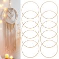 thumbnail image 2 of 10Pcs 20cm Wooden Bamboo Rings Floral Hoops Wreath Rings Handmade Floral Hoop Macrame Craft Hoop Rings for DIY Dream Catcher Wedding Wreath Decor and Wall Hanging Crafts, 2 of 10