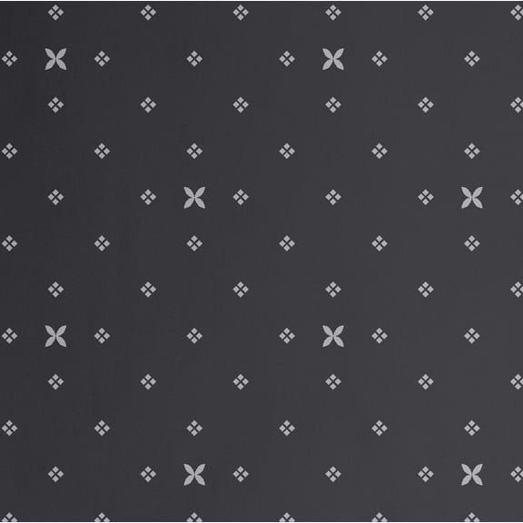 S4Sassy Peel and Stick Wall Covering, Urban Chic Tiny Floral Diamond Print Removable Vinyl - Modern Walls Mural, Gray Instant Wall Makeover Wallpaper for Bedroom, Bathroom, Closet Interior -25"x120"